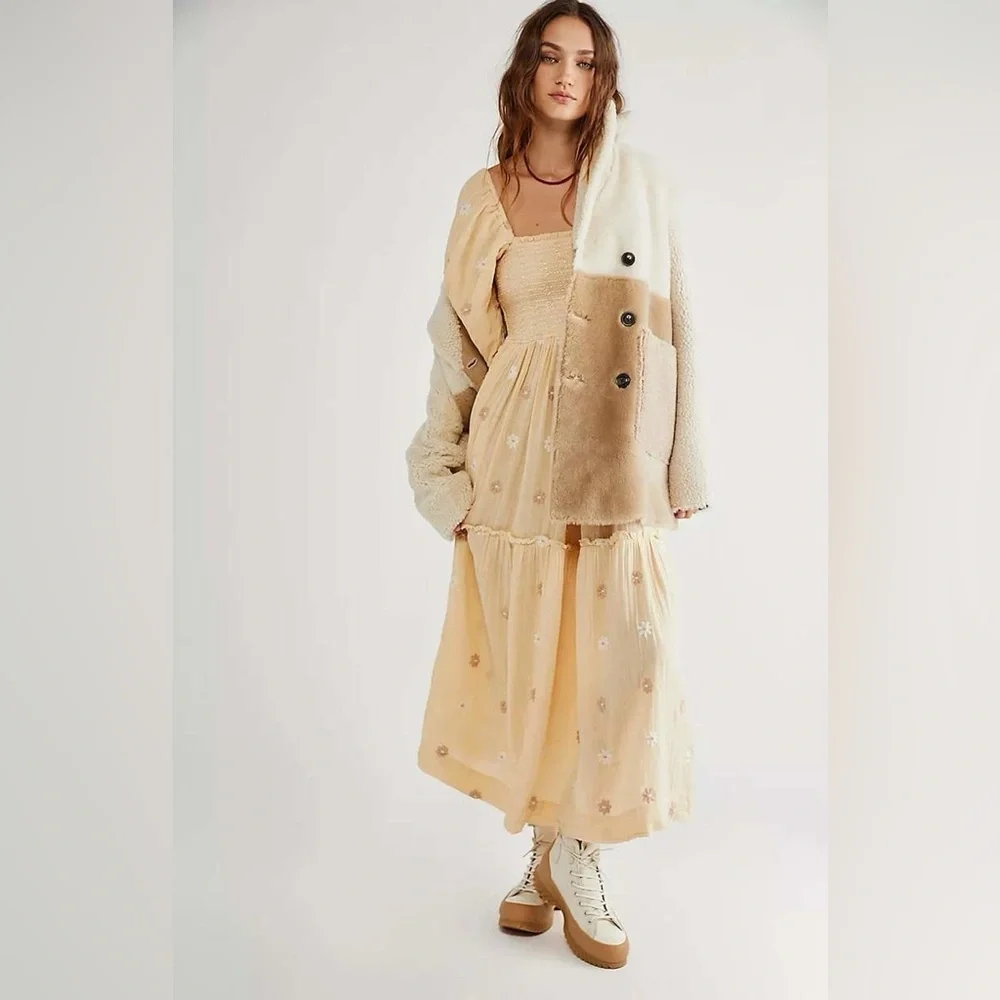 Free people Dahlia Embroidered Maxi Dress